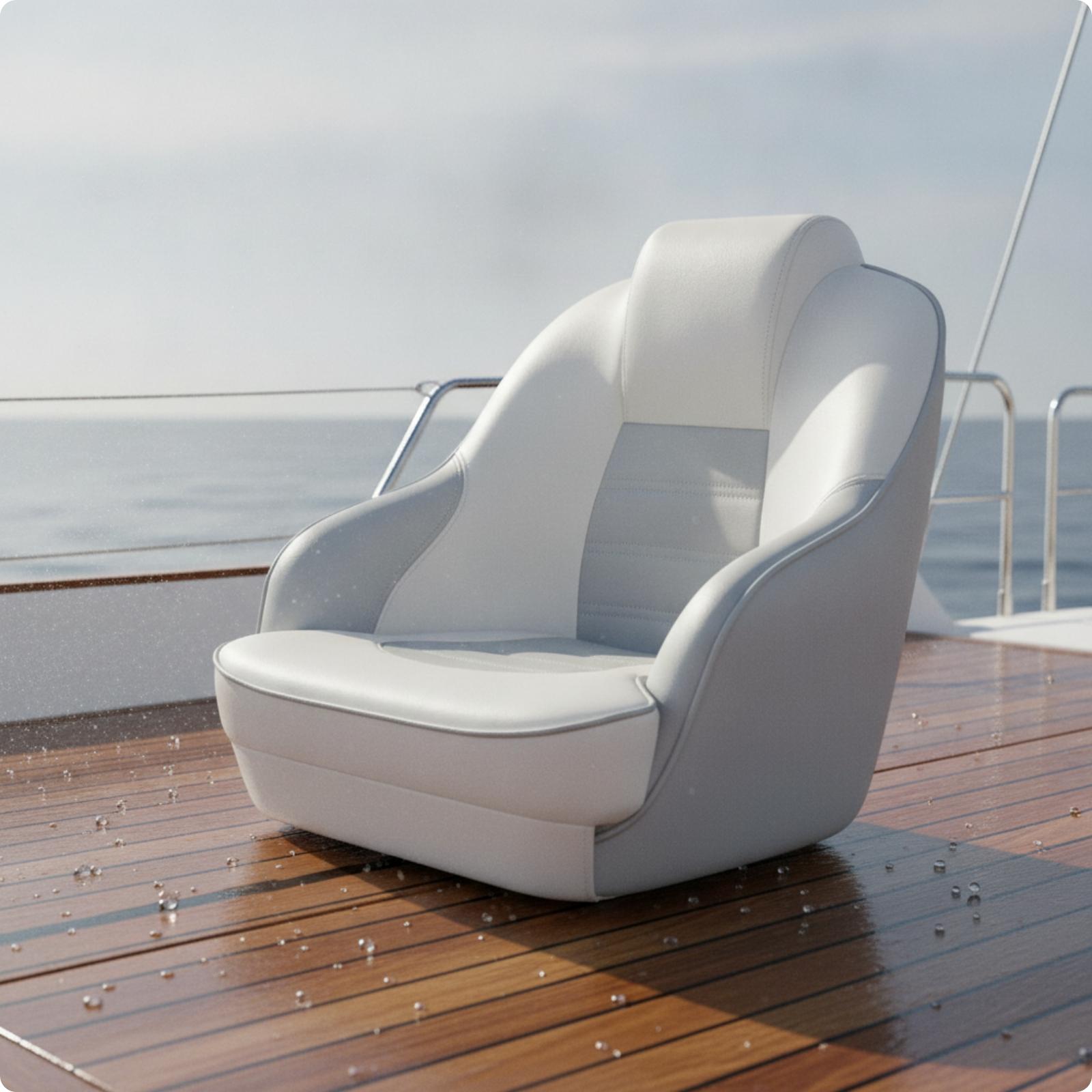 Fishing Boat Seat - Marine kapiteinsstoel met hoge rugleuning, luxe