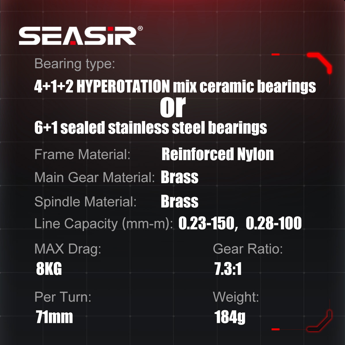 SEASIR CAST-X3 Baitcasting Ree - Abu Garcia Reel Max recensie en prijs