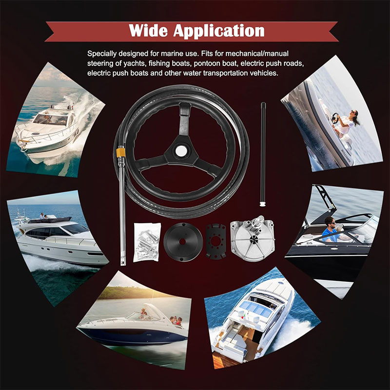 Botenstuursysteem, 1,80 meter  - Fishing Boat Steering Wheel recensie en prijs